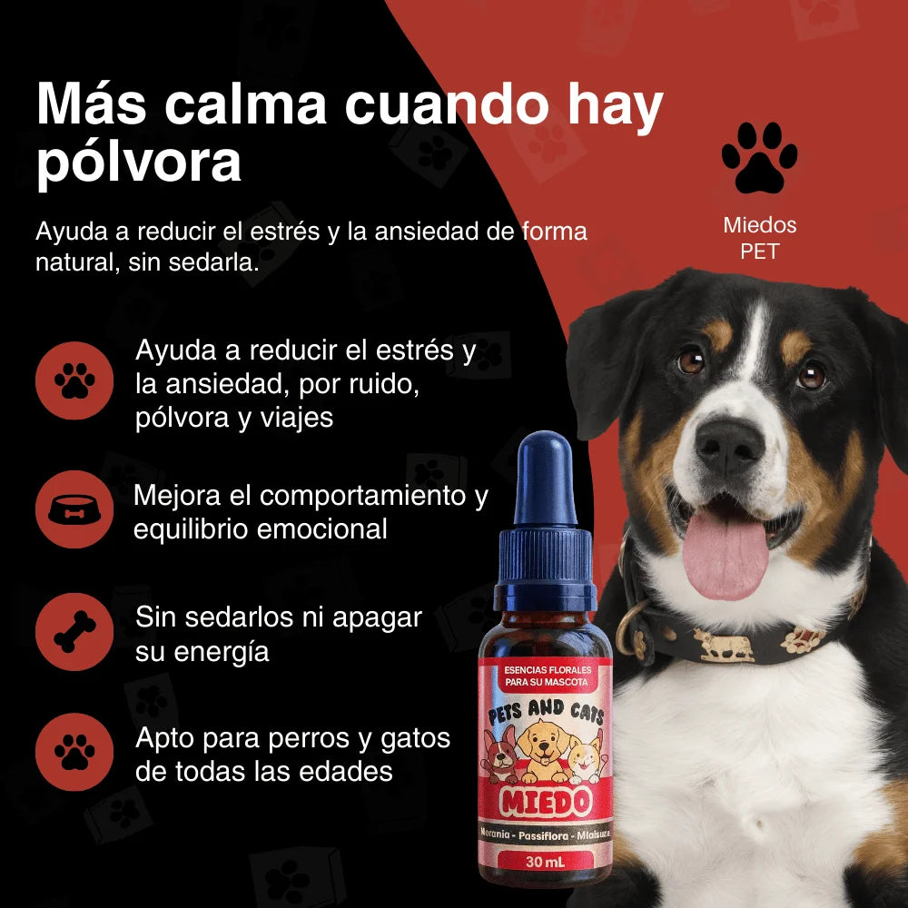 Miedos Pet - Relajante Natural para Perros y Gatos