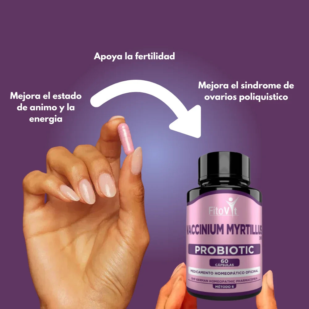 Probiótic Vaccinium — Repara el desequilibrio en tu flora íntima.