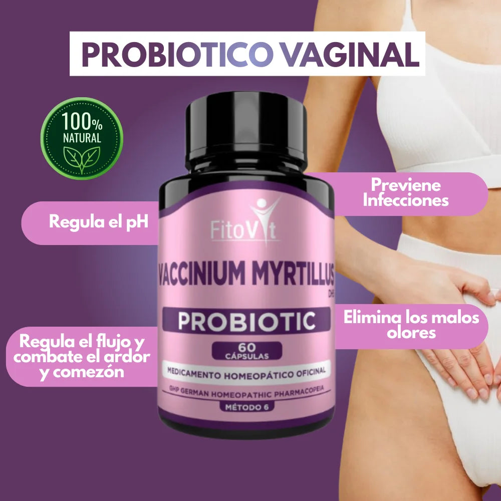 Probiótic Vaccinium — Repara el desequilibrio en tu flora íntima.